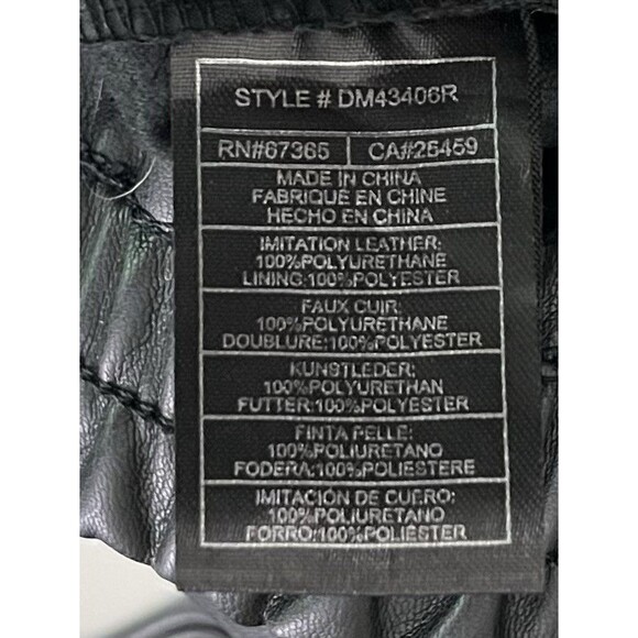 Steve Madden Womens Faux Leather Pull On Cargo Jogger Black Sz L Moto - Picture 11 of 12